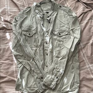 Women’s light green flannel